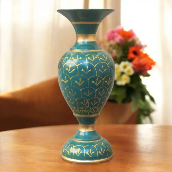 Sahar Handicrafted Plastic Vase For Living Room Decoration Small Size 12 Inch (Green)